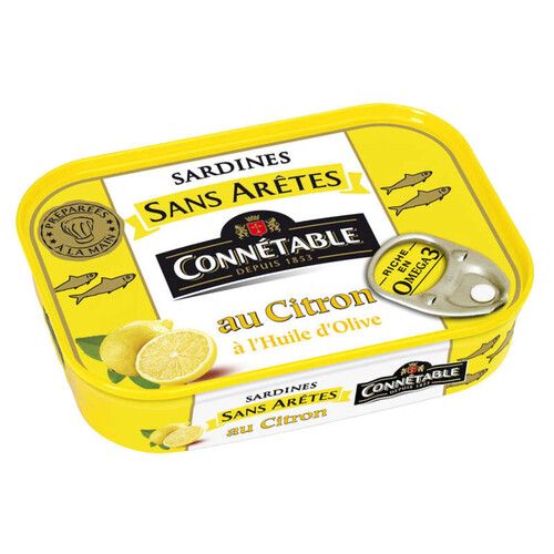 Connétable Sardines Sans Arêtes au Citron 98g.