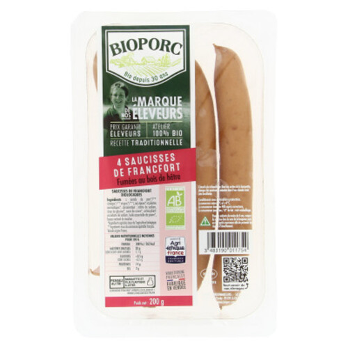 [Par Naturalia] Bioporc Saucisses De Francfort 4X50G Bio