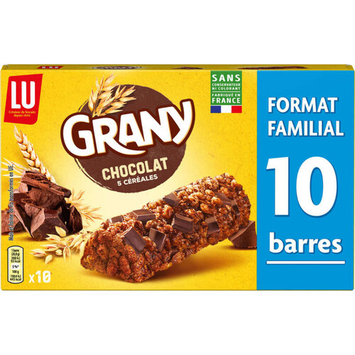 Lu Grany Barres de céréales Chocolat 208g