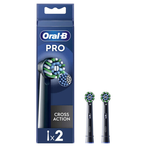 Oral-B  Brossettes Pour Brosse À Dents Pro Cross Action Noire x2