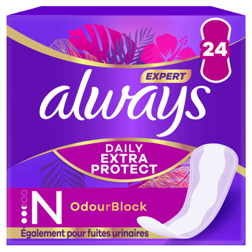 Always Expert Normal Protège-slips Retiennent Les Odeurs x 24 Unités