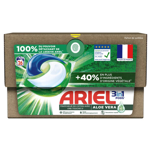 Ariel 3en1 pods aloe vera x26