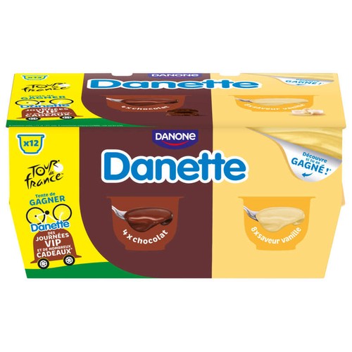 Danette Crème Dessert chocolat vanille 12x115g