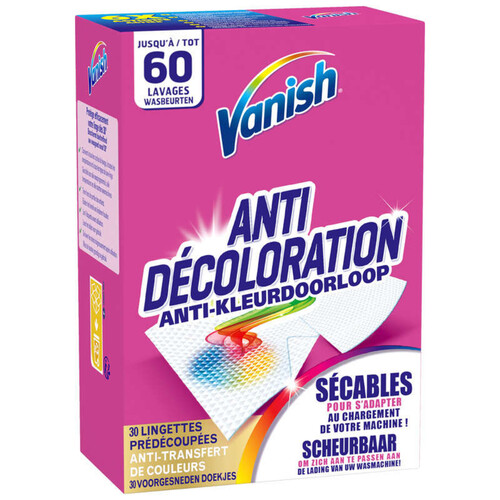 Vanish Lingettes Anti-Transfert De Couleur X30