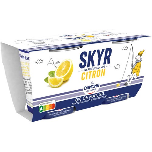 Danone Skyr Citron 0% Mg 2x140g