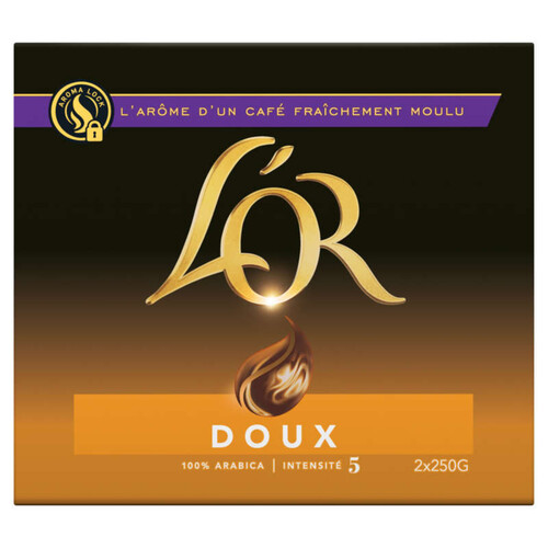L'Or Café moulu Doux 100% Arabica intensité 5 2x250g