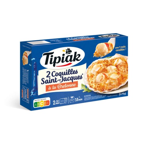 Tipiak Coquilles Saint-Jacques À La Bretonne Surgelées 220g