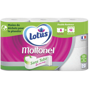Lotus Papier Toilette Moltonel Sans Tube x6