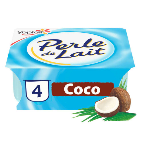 Yoplait perle de lait coco yaourt brasse pots 4x125g