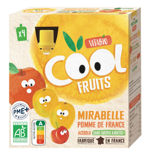 [Par Naturalia] Cool Fruits Compote Gourde Mirabelle Pomme 4x90g