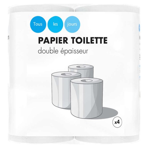 Tous les Jours Papier Toilette Double Epaisseur x4