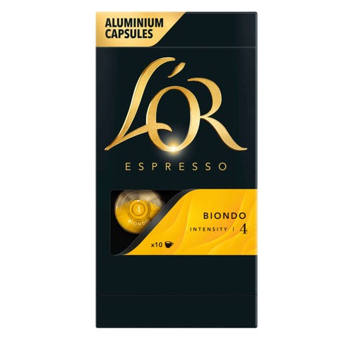 L'Or Capsules De Café Biondo Intensité 4 Compatibles Nespresso x10
