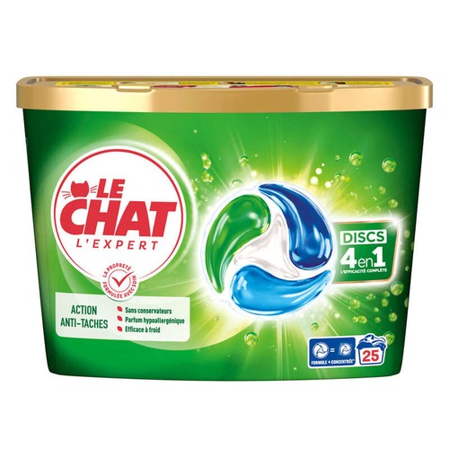 Le Chat L'Expert Discs Lessive Liquide x25 Lavages
