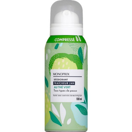 Monoprix Déodorant 24 Au Thé Vert Compressé 100ml