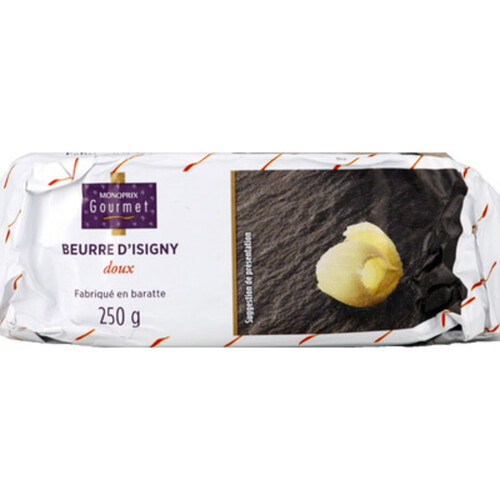 Monoprix Gourmet beurre d'Isigny doux 250g