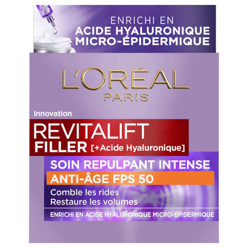 L'Oréal Paris Revitalift Filler Crème Anti-âge Fps 50 Repulpante Intense 50ml