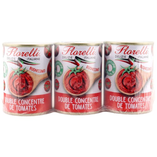 Florelli Double concentré de tomates 3x140g