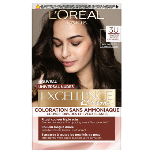 Excellence Crème Coloration Universal nudes 3 Châtain foncé