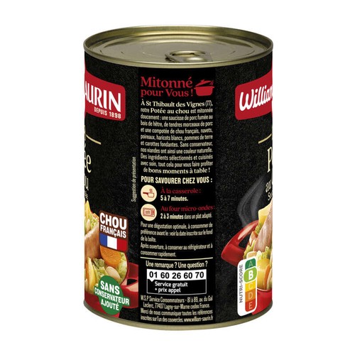 William Saurin Potée Auvergnate aux Choux 420g