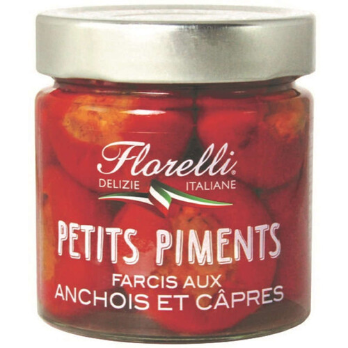 Florelli Petits Piments Farcis Aux Anchois Et Capres. 190G
