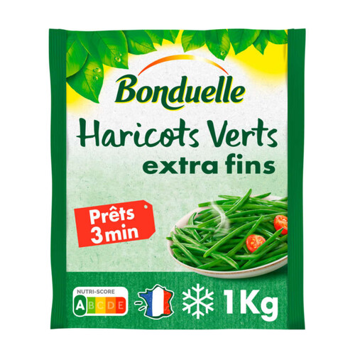 Bonduelle haricots verts extra-fins surgelés 1 kg