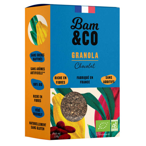 BAM&Co Céréales Granola Chocolat Bio 350g