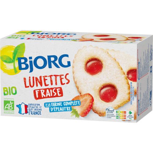 Bjorg Lunettes À La Fraise Et Farine D'Épeautre Bio 200G