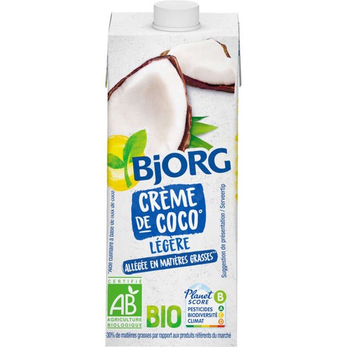 Bjorg Crème de coco légère Bio 200ml