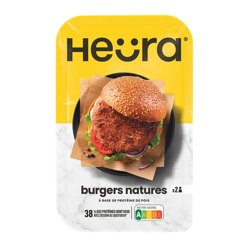 Heüra Burgers Natures à base de Protéines de Pois 200g