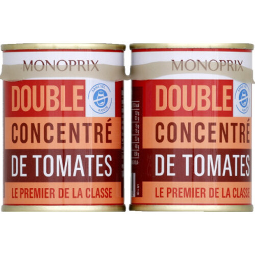 Monoprix Double concentré de tomate 2x140g