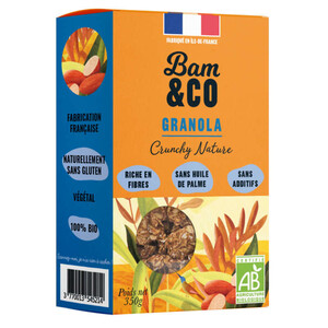 BAM&Co Céréales Granola Crunchy Nature Bio 350g