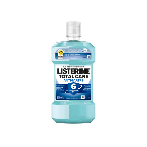 Listerine Bain de Bouche Total Care Anti-tartre 6en1-500ml