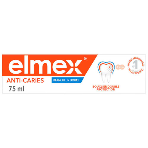 Elmex Dentifrice Anti-Caries Blancheur 0% colorants 75ml