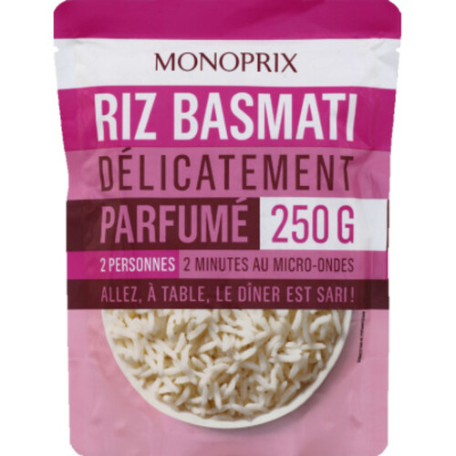 Monoprix Riz Basmati Délicatement Parfumé 250G