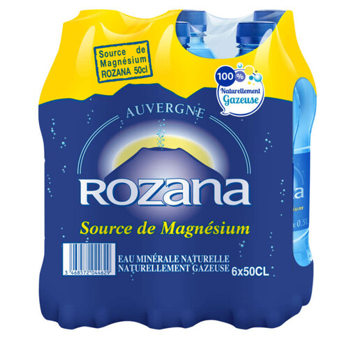 Rozana Eau Minérale Naturelle Gazeuse 6x50cL