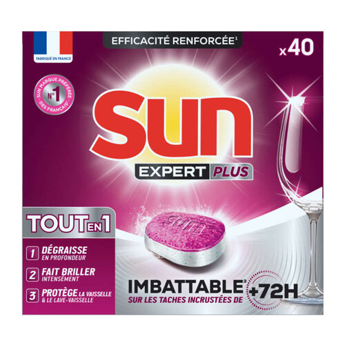 Sun Expert Plus tout en un Tablettes pour Lave-vaisselle x 40