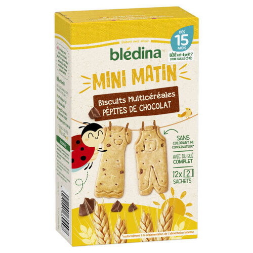 Blédina Biscuit MultiCéréale Pépites de Chocolat 15 Mois 168g