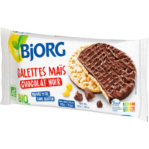 Bjorg Galettes Maïs Chocolat Noir, Bio 95G