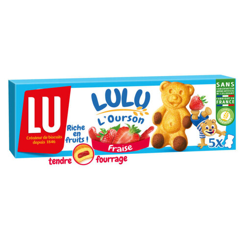 Lu Lulu L'Ourson Gâteaux fourrés à la Fraise 300g