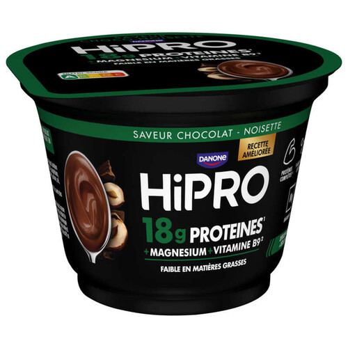 Hipro Protéines Crème Dessert saveur Chocolat Noisette 180g