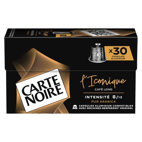 Carte Noire Capsules Café long Nespresso arabica 168g