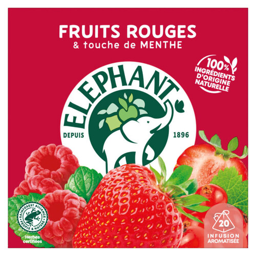 Elephant Infusion Fraise Framboise Groseille & Touche Menthe x20 - 40g