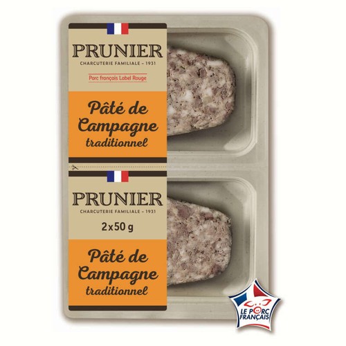 Prunier Pâté de Campagne traditionnel 2x50g
