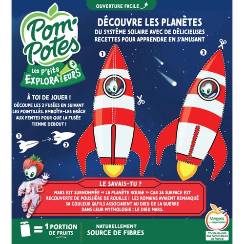 Pom'potes Compote les p'tits explorateurs 4x90g