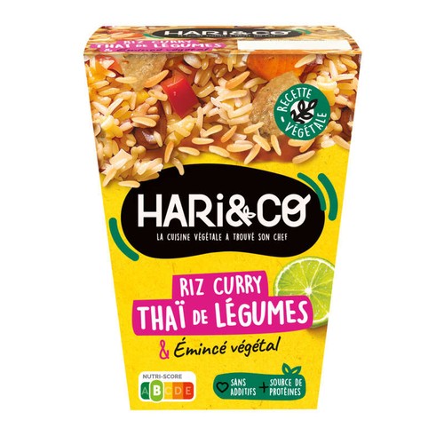 Hari&Co Riz thai de légumes et émincé végétal 300g