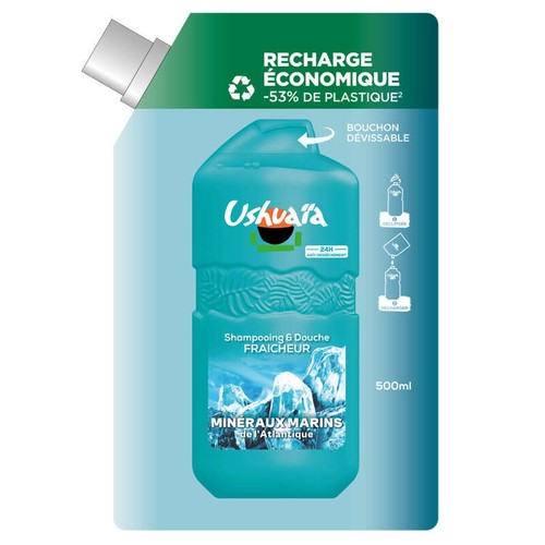 Ushuaia Douche Ecopack minéraux marins 500ml