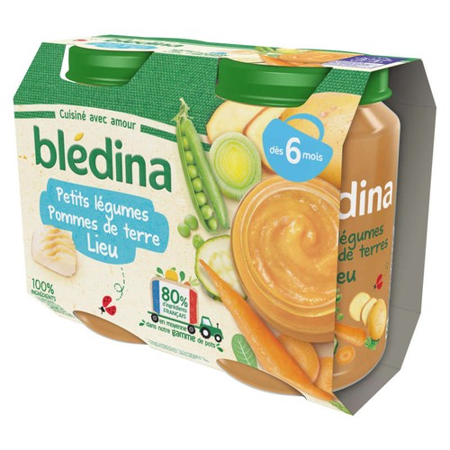 Blédina Petits légumes Pommes de terre Lieu 2x200g