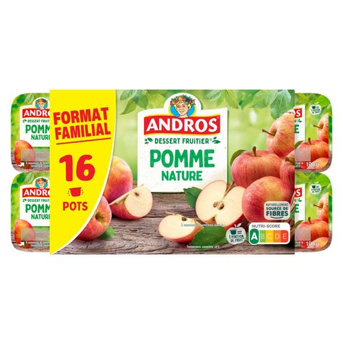 Andros Compote Pomme Nature 16x100g