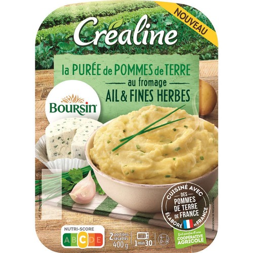 Florette La Purée de Pommes de Terre au Fromage Boursin Ail & Fines Herbes 2*200g