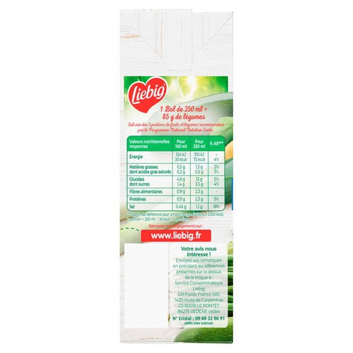 Liebig Mouliné Légumes Verts Bio 1L
